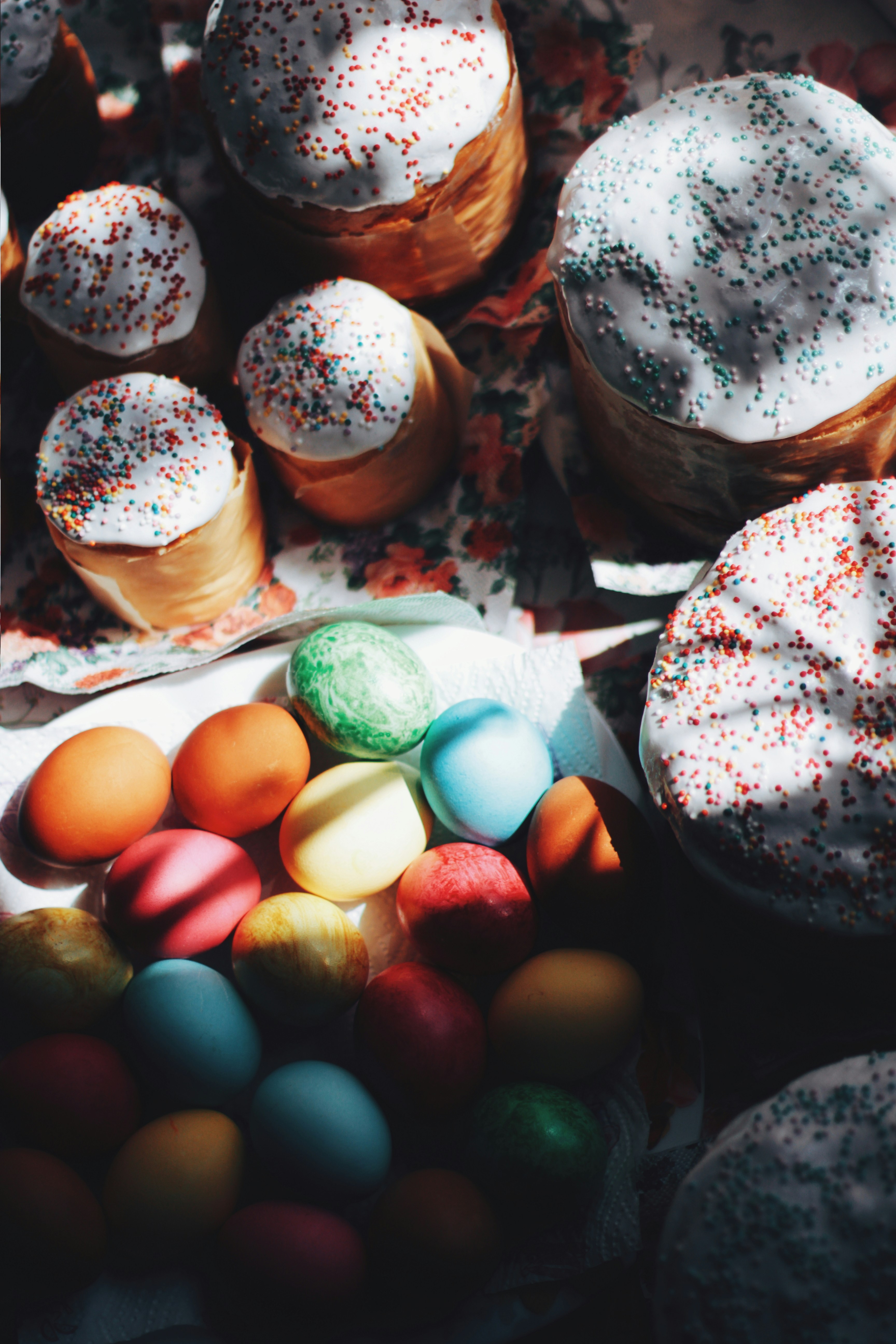 white and red floral textile