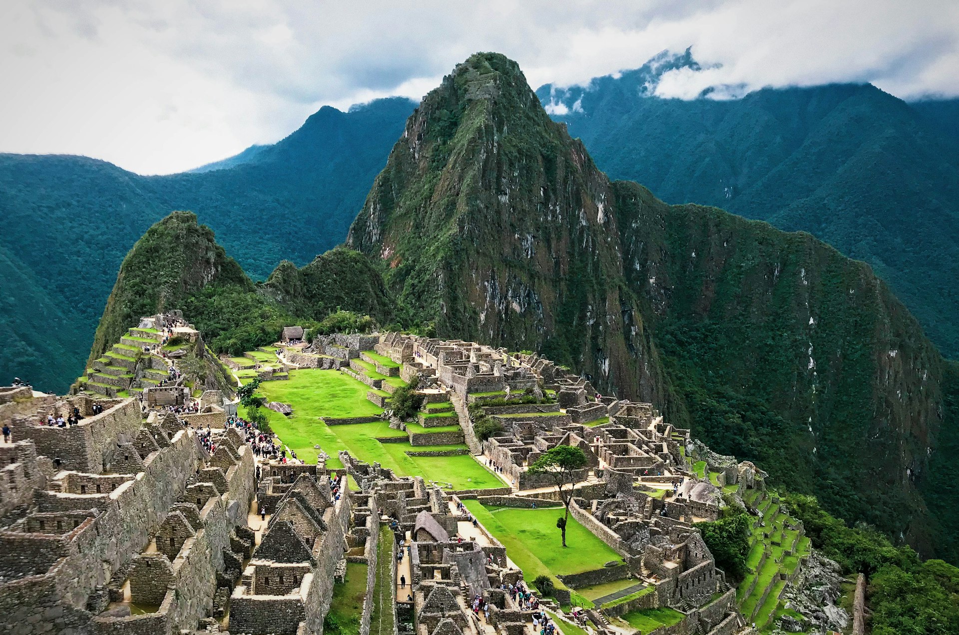Vista panorámica de Machu Picchu, Perú