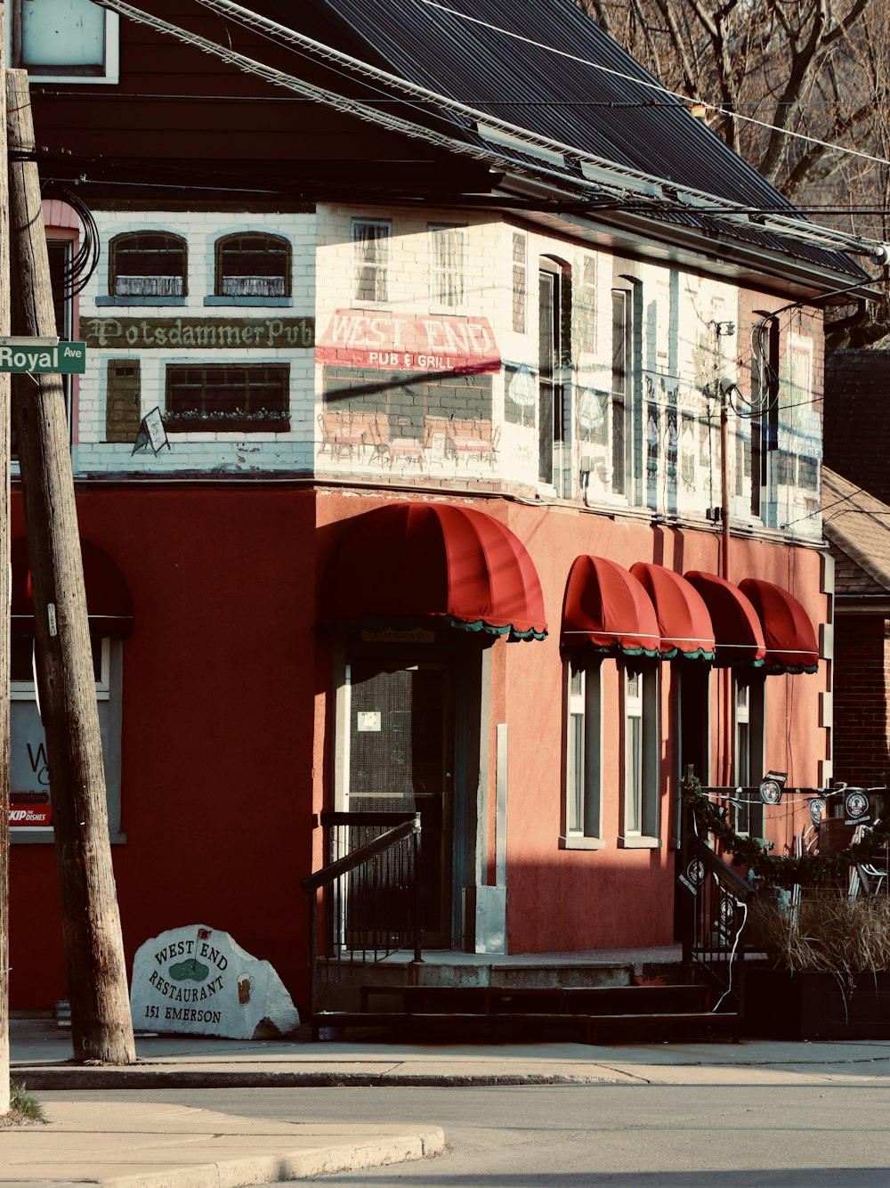 red and brown concrete building