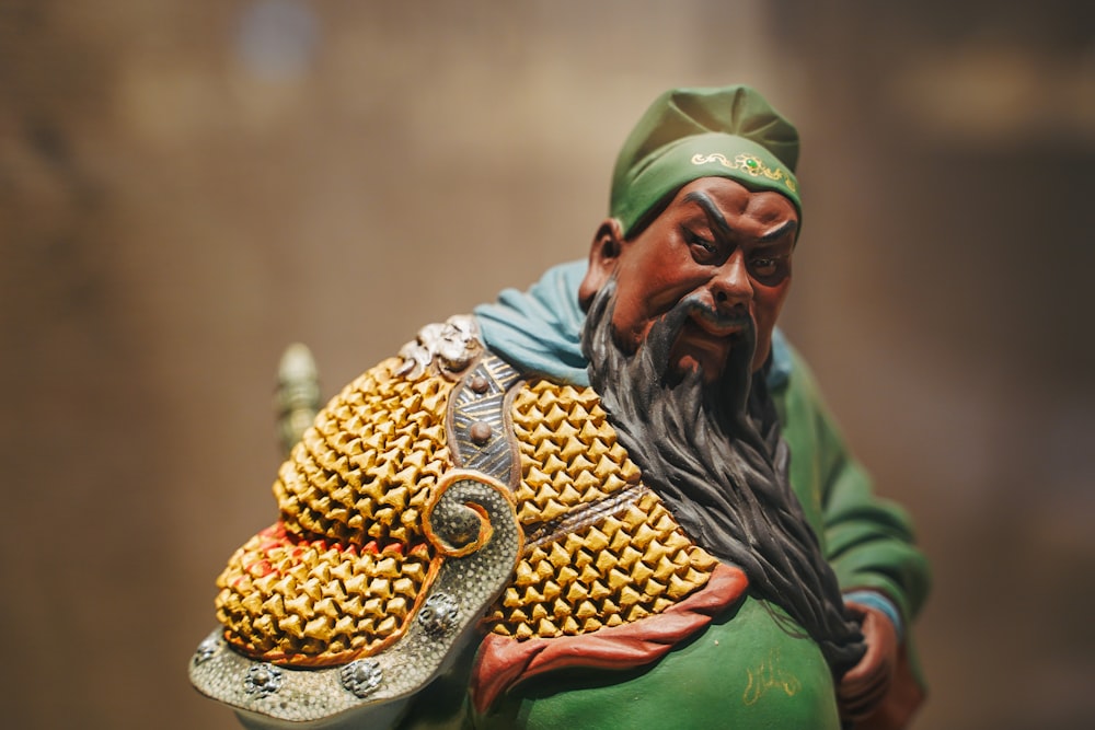 man in green and gold traditional dress