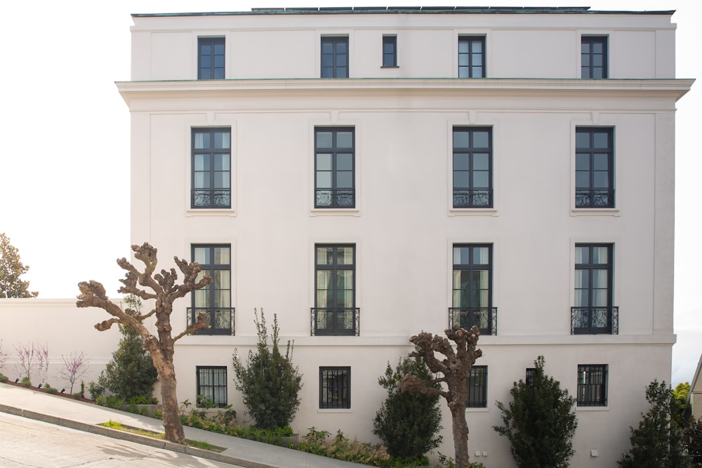 white concrete building near green trees during daytime