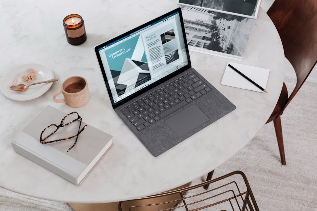 Remote support technician working from laptop