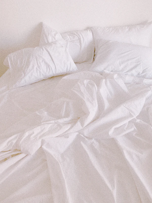 Parure de lit en lin blanc