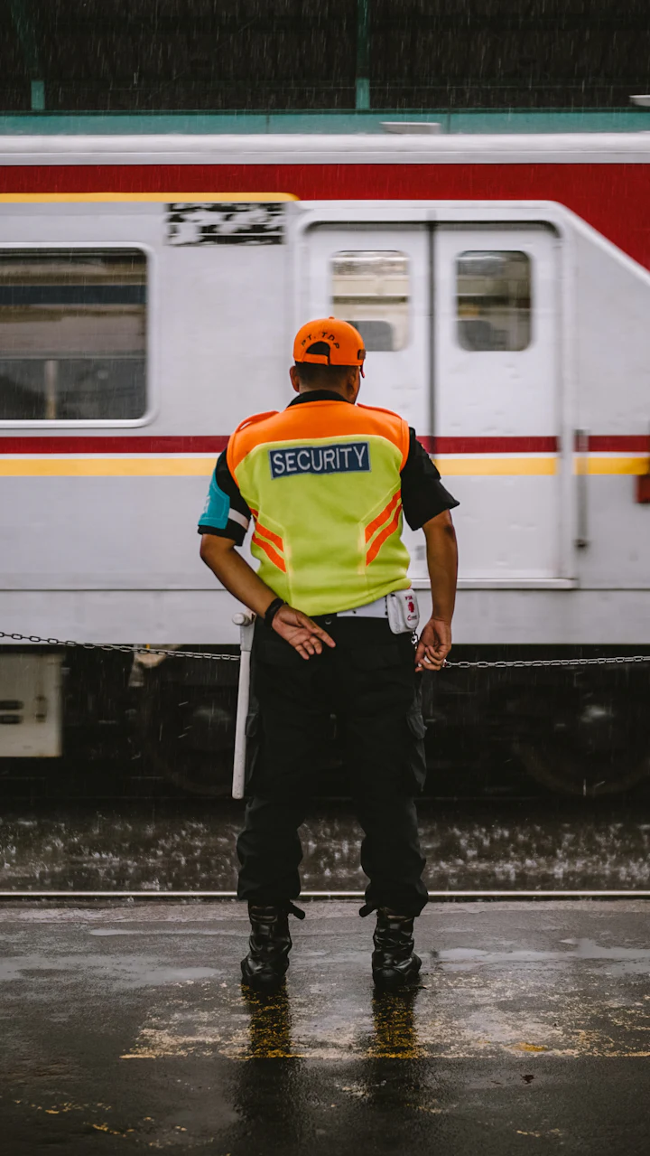 Industrial site worker at a manufacturing plant