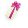 A joyful recipient opening a beautifully wrapped personalized gift box on a sunny day.