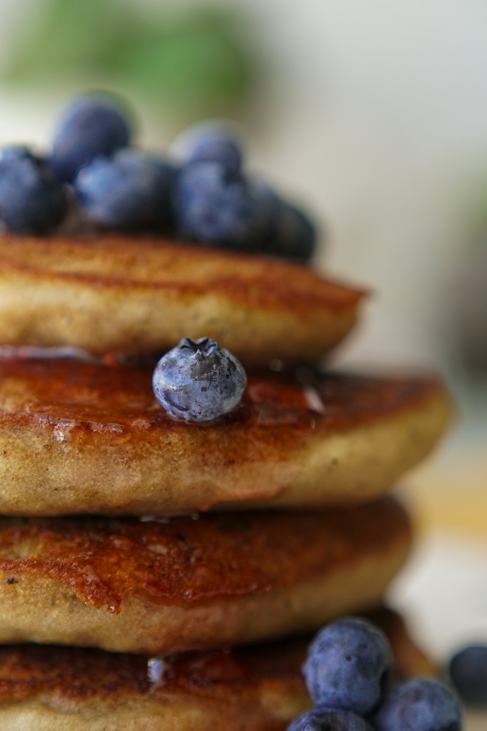 blue berries on brown bread