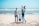 A happy family enjoying a beach vacation.