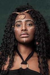 girl with brown eyes and black hair