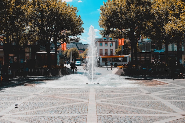 water fountain in the middle of Mainz