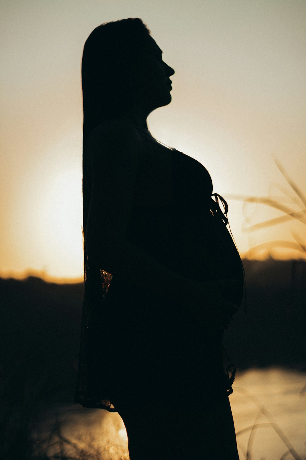 silhouette of man during sunset