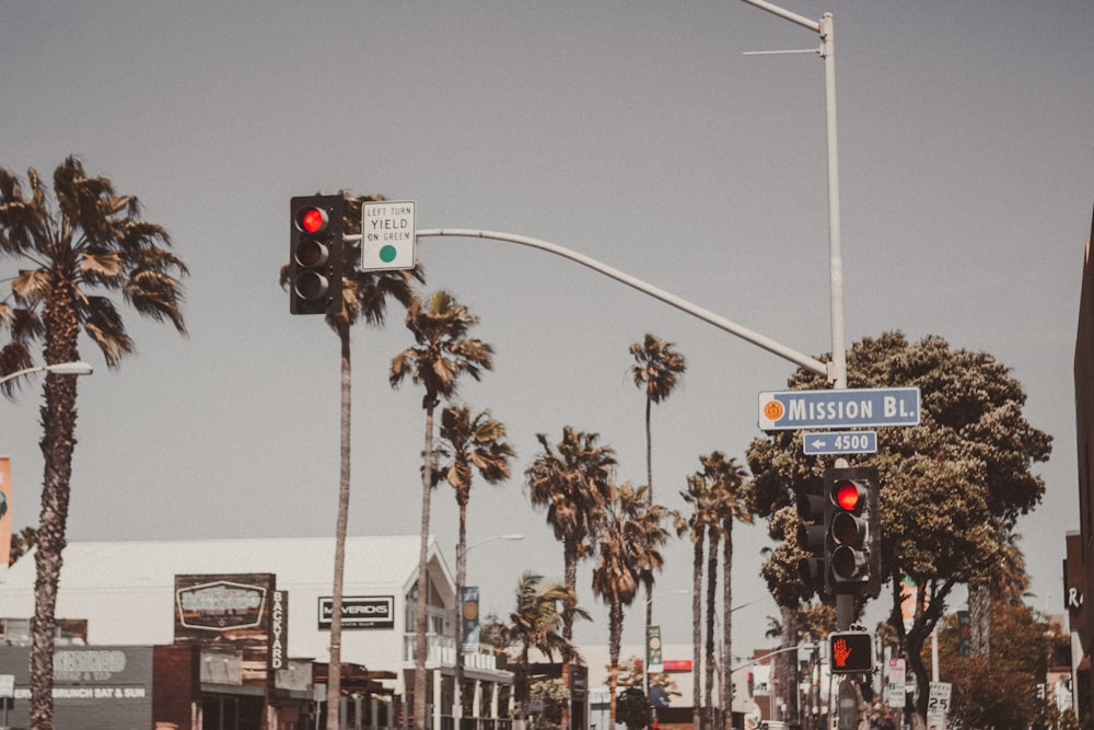 traffic light with stop sign