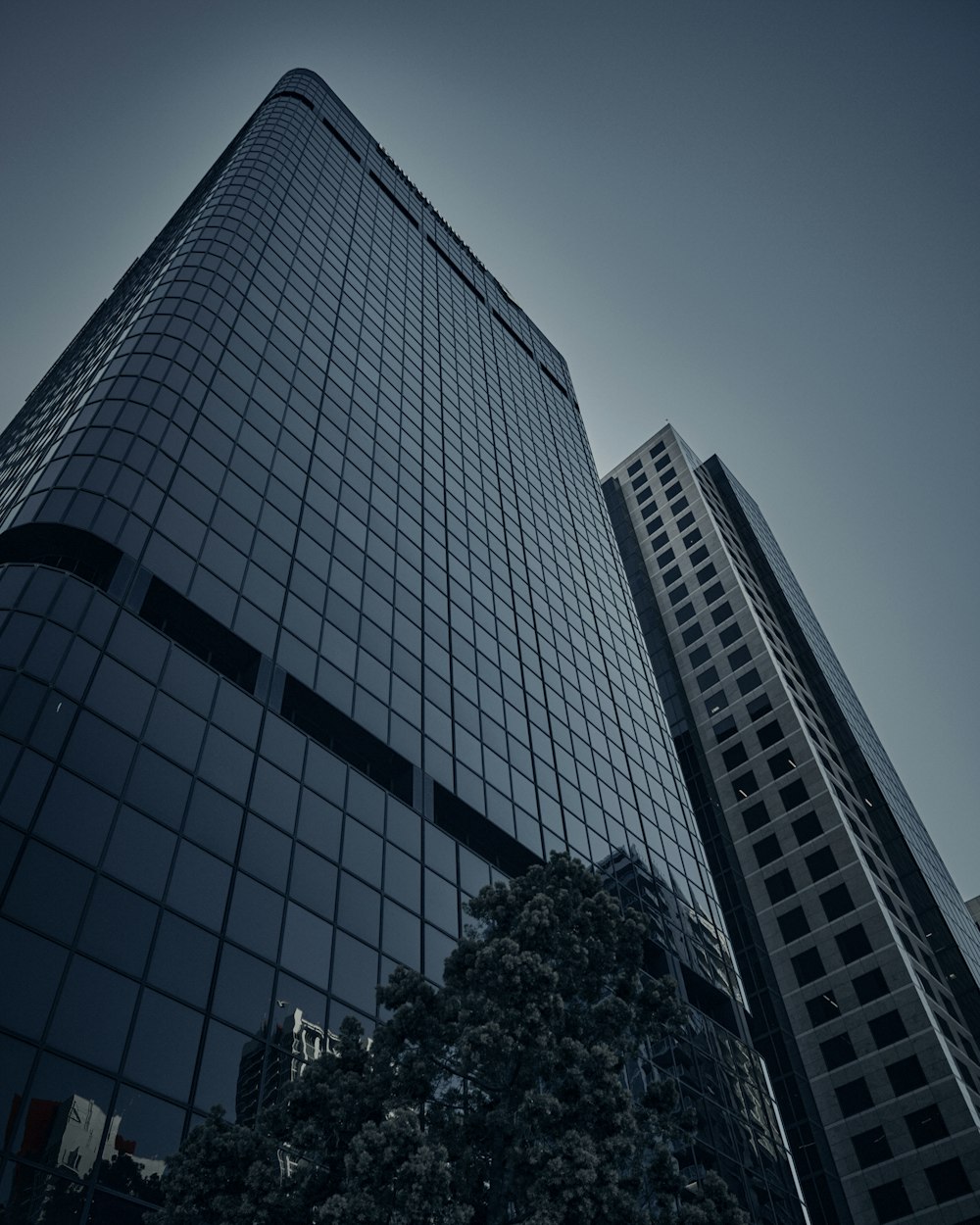 grayscale photo of high rise building