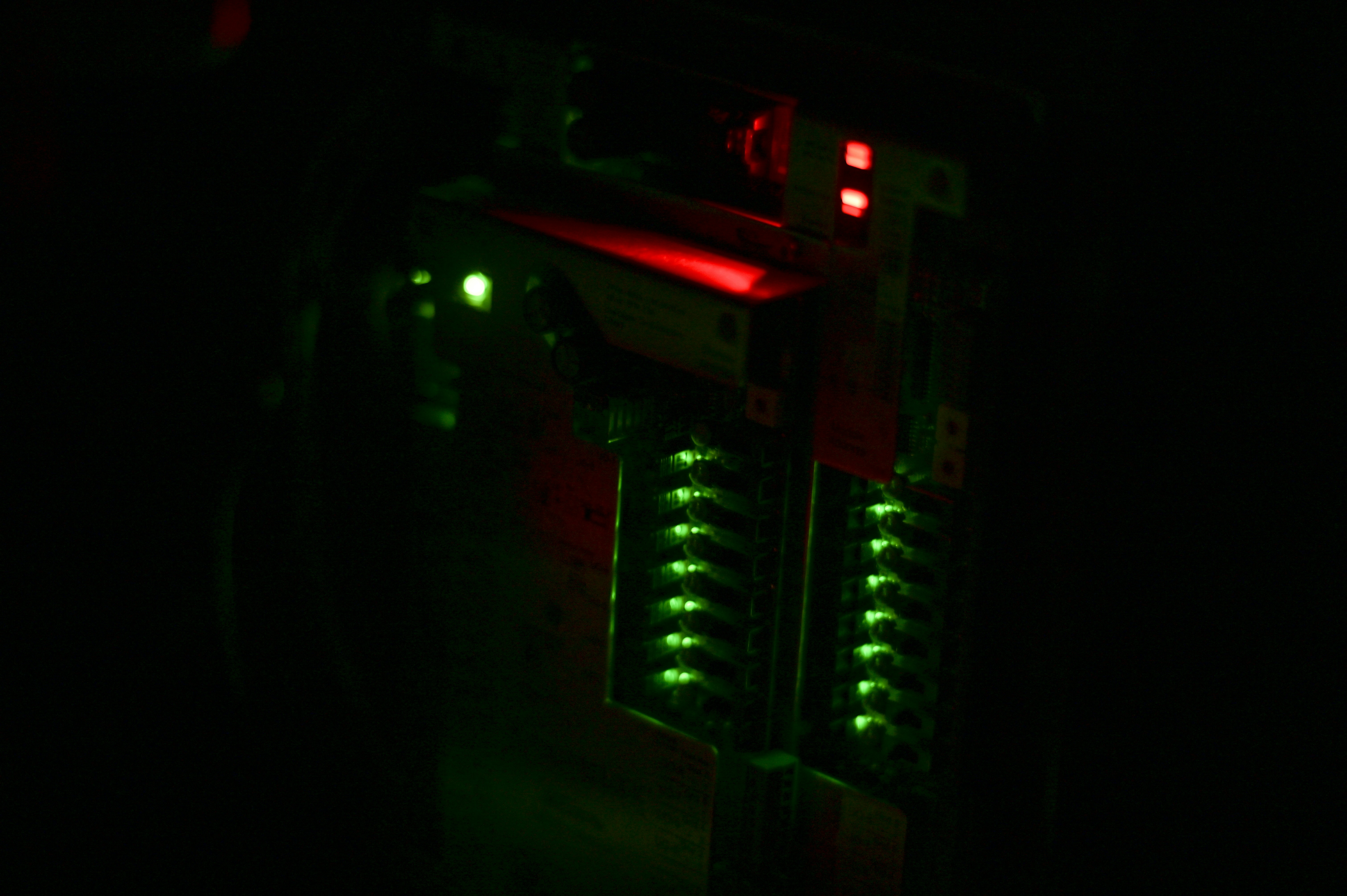 black and red audio mixer