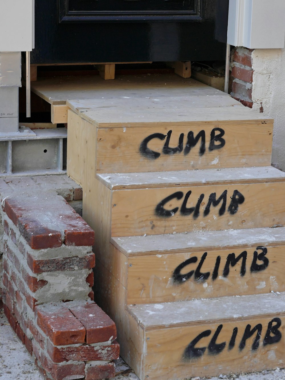 a set of steps with graffiti written on them