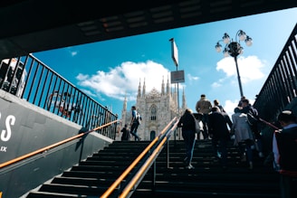people walking on stairs during daytime