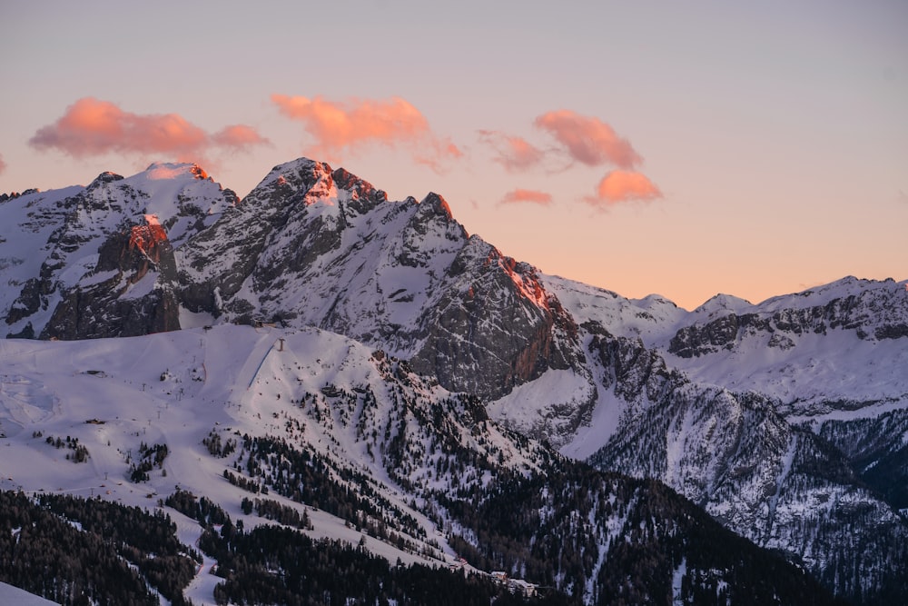 snow covered mountain under cloudy sky during daytime