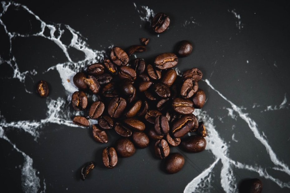 brown coffee beans on water