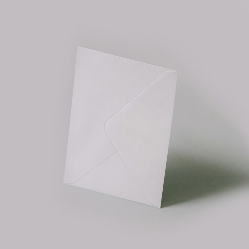 white paper on white surface