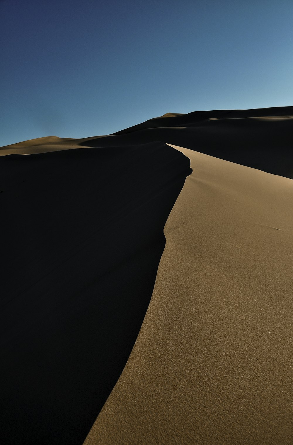 Schwarzer Sand unter blauem Himmel tagsüber