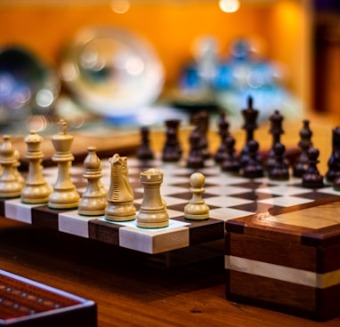 chess pieces on chess board