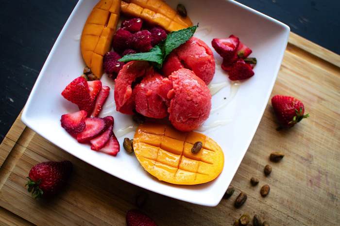 Plate of fresh fruit