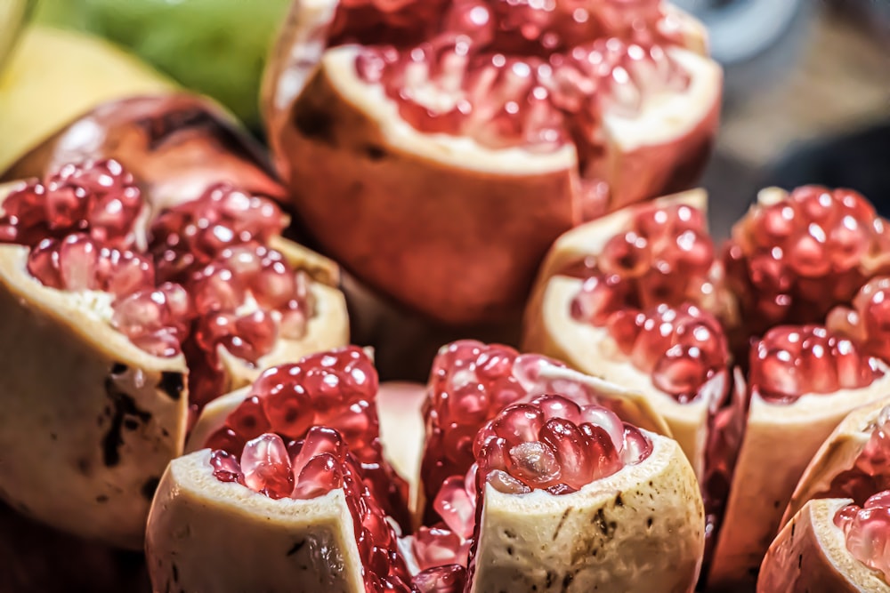 red fruit on brown bread