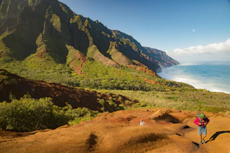 green and brown mountain beside body of water during daytime