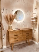 brown wooden 3 layer drawer