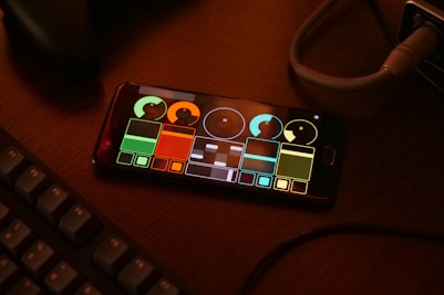 black red and white cube toy