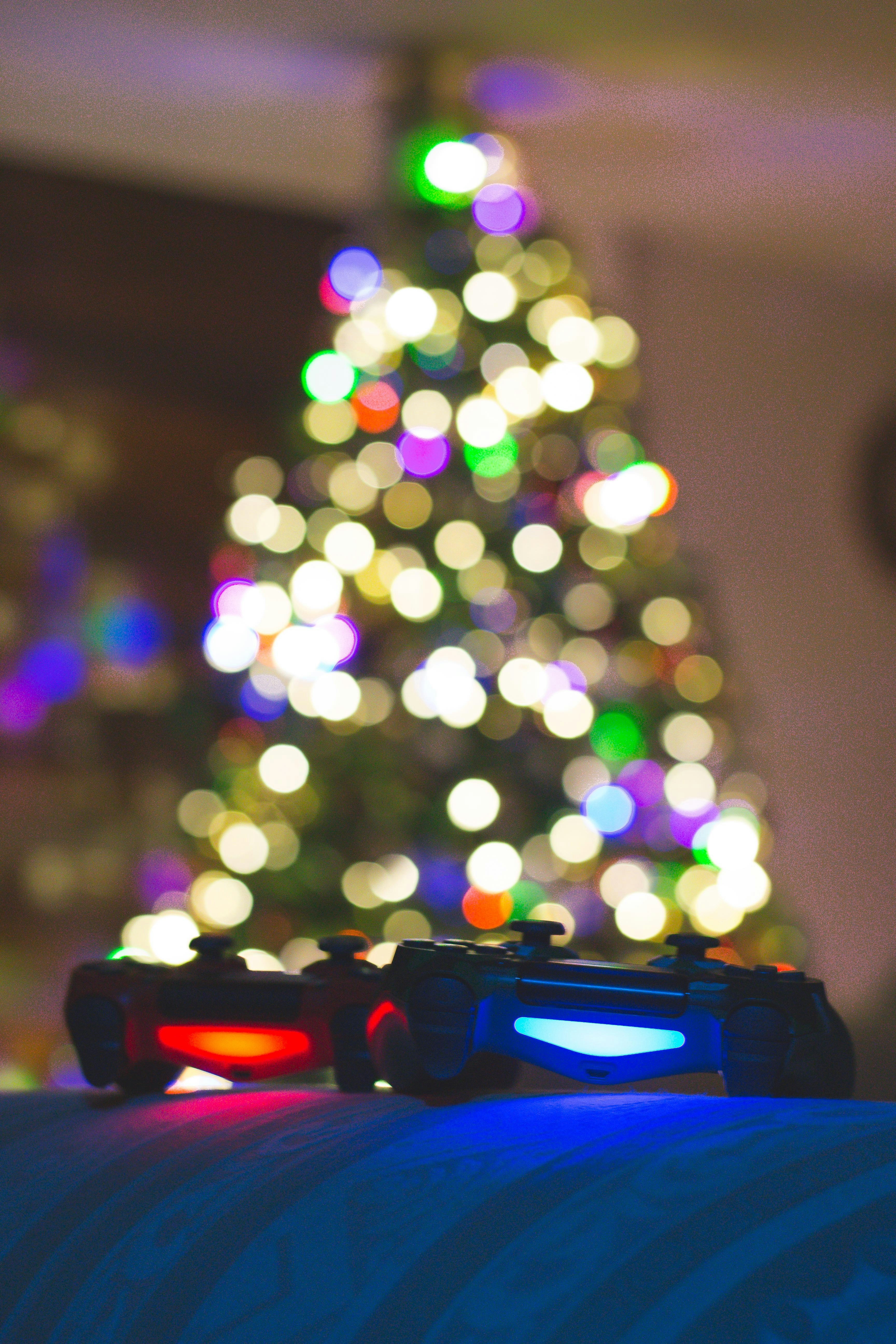 blue and red led lights