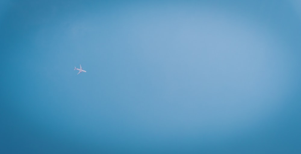 white airplane in the sky