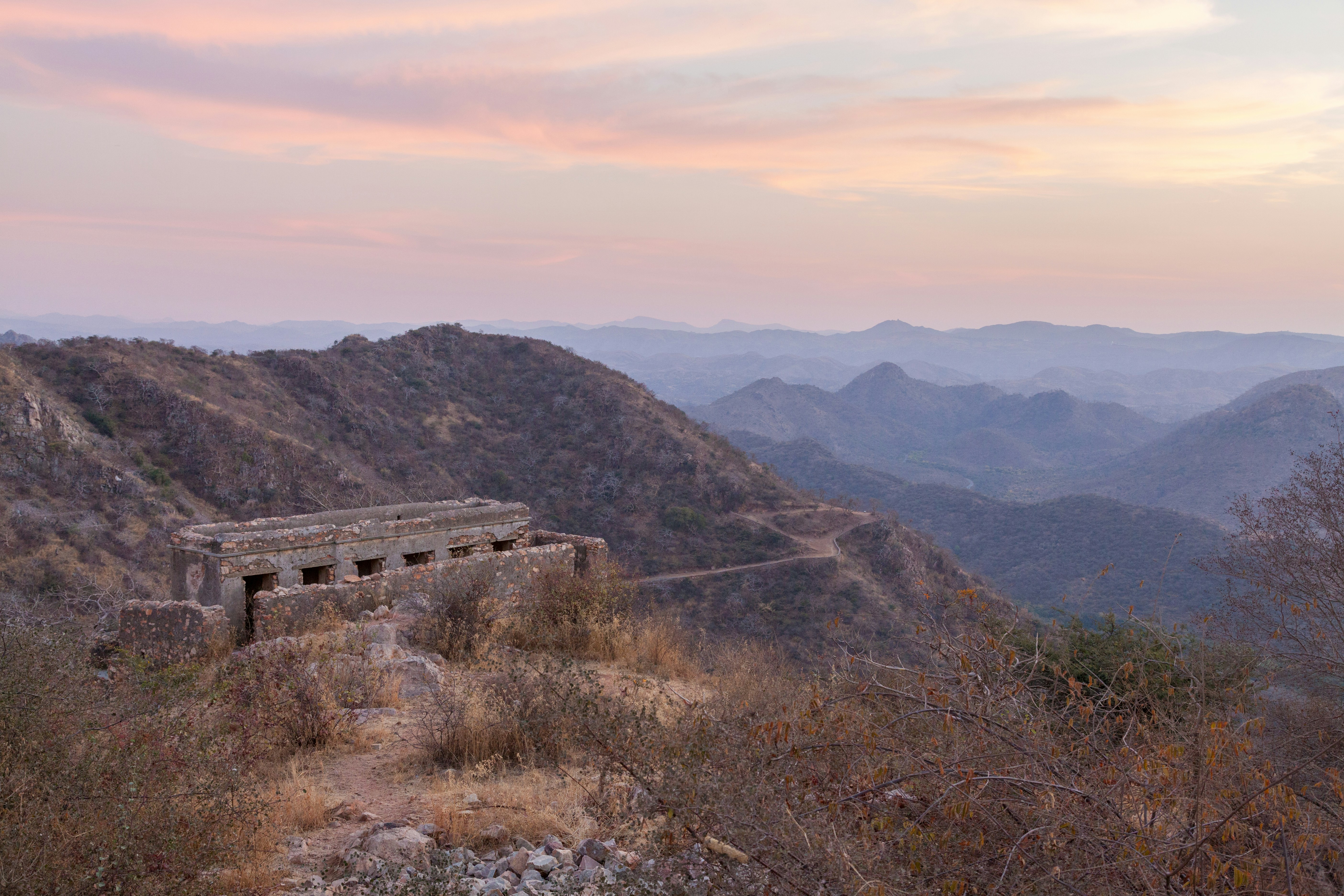 Sunset view from Sajjangarh Monsoon Palace