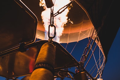 Close-up of a hot air unit showcasing its intricate design.