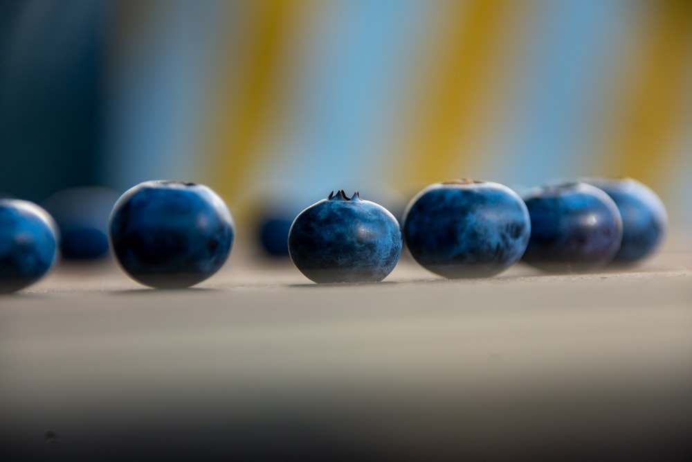 blue and white marble on white surface