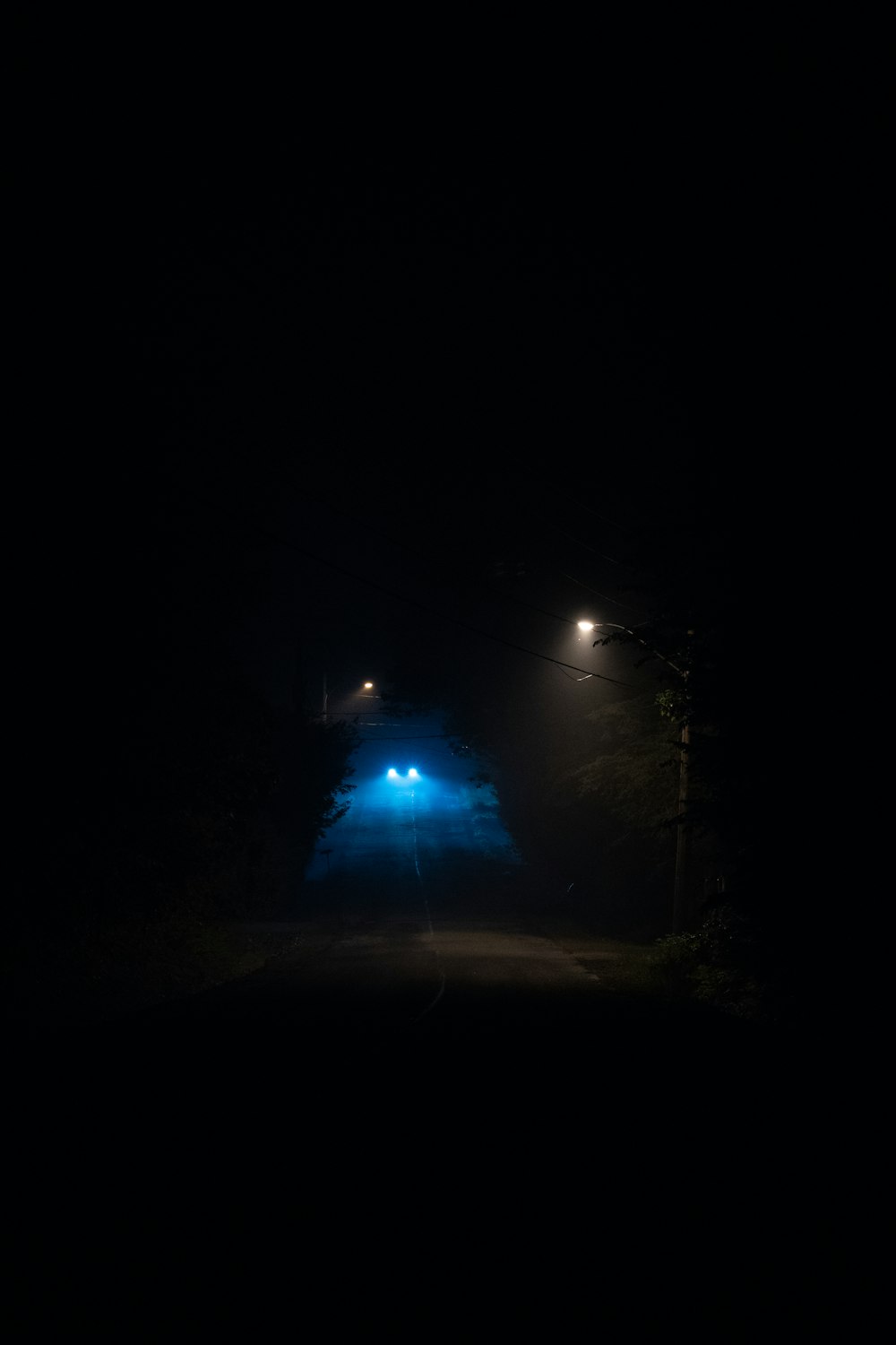 car on road during night time