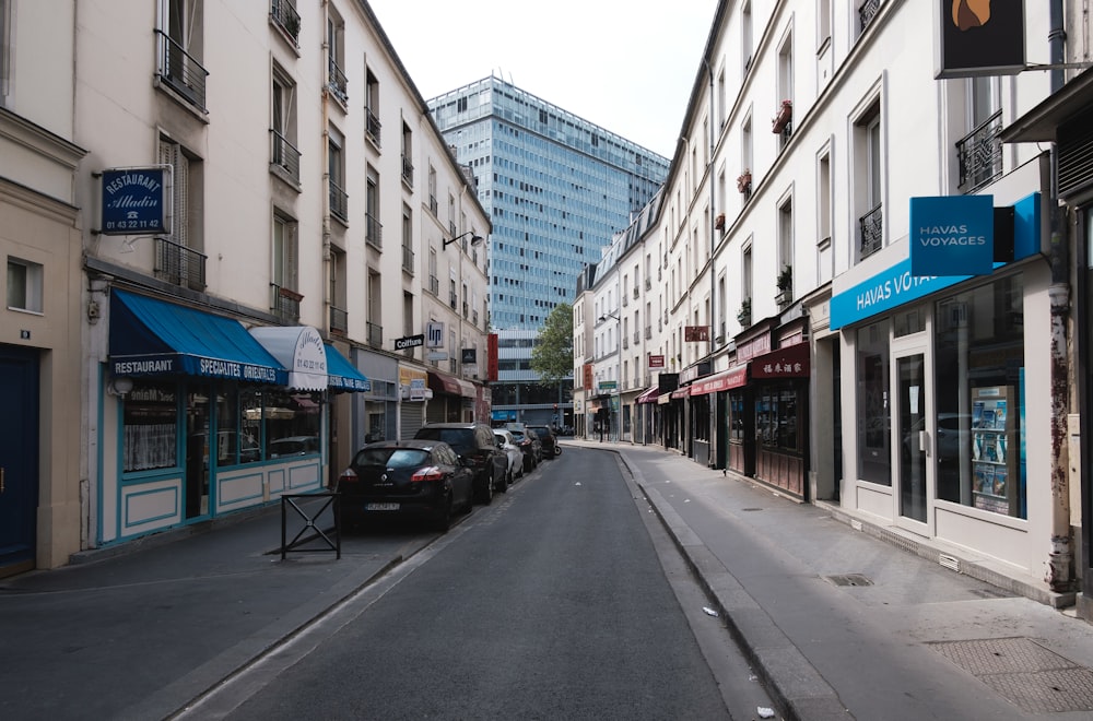 cars parked beside the road during daytime