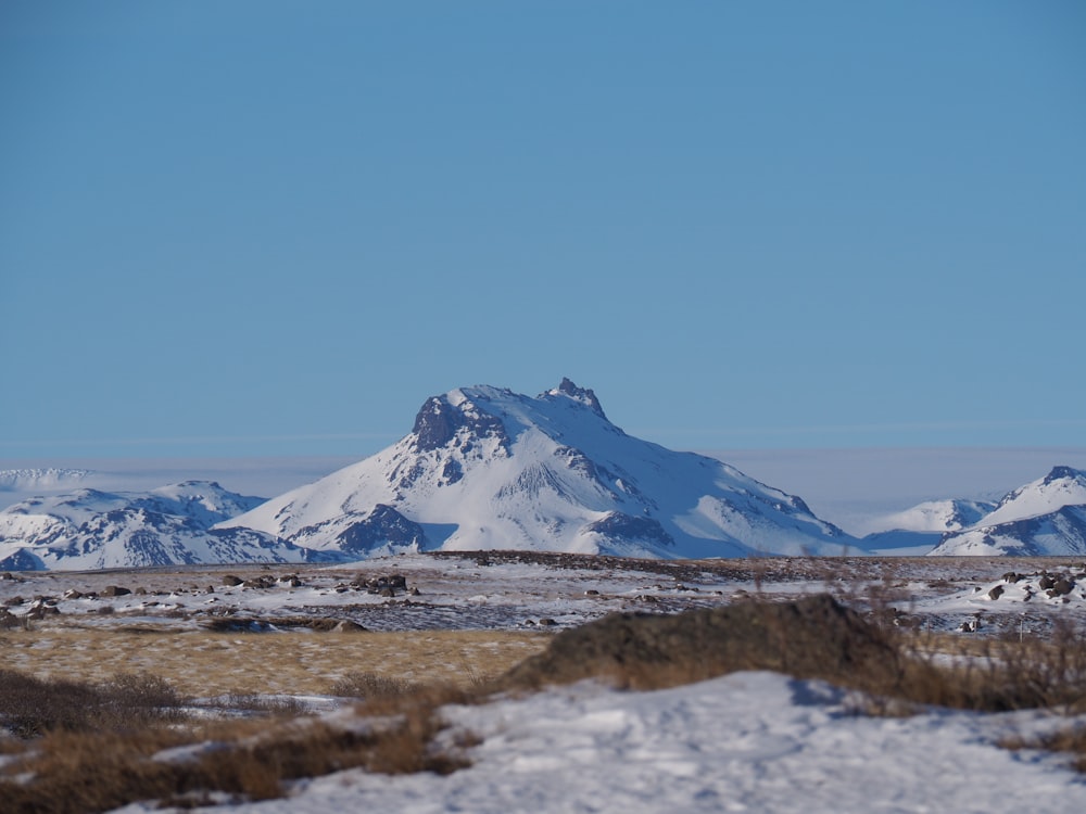 snow covered mountain under blue sky during daytime