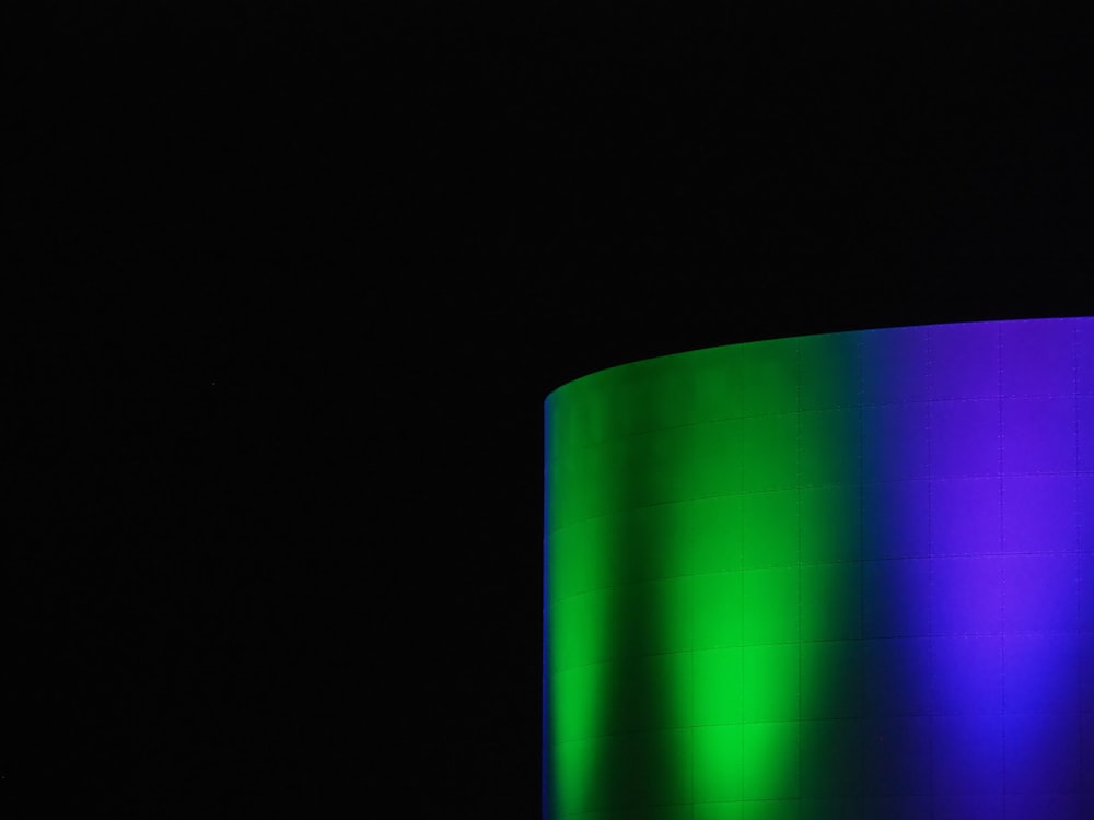 blue green and purple light