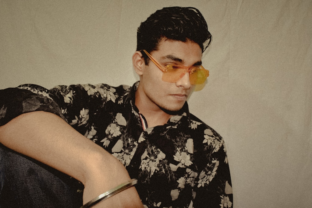 Golden Floral Button-Up