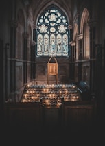 A peaceful chapel corner dedicated to Saint Jude with candles lit.