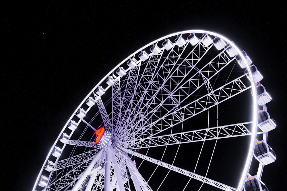 white ferris wheel during night time