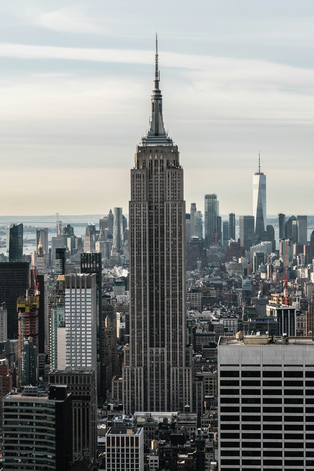 city skyline under white sky during daytime