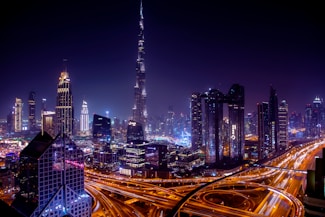 city buildings during night time