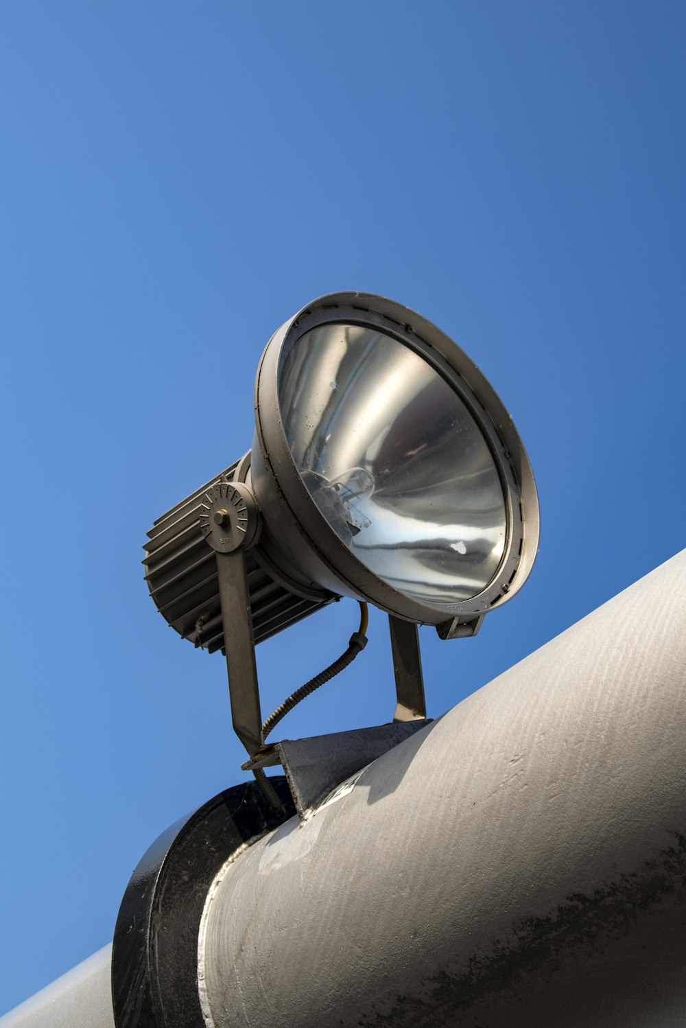 black and silver round light