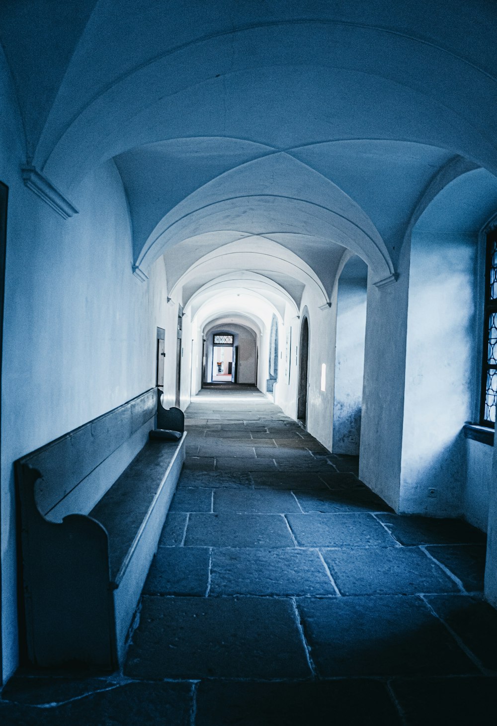 empty hallway with white walls