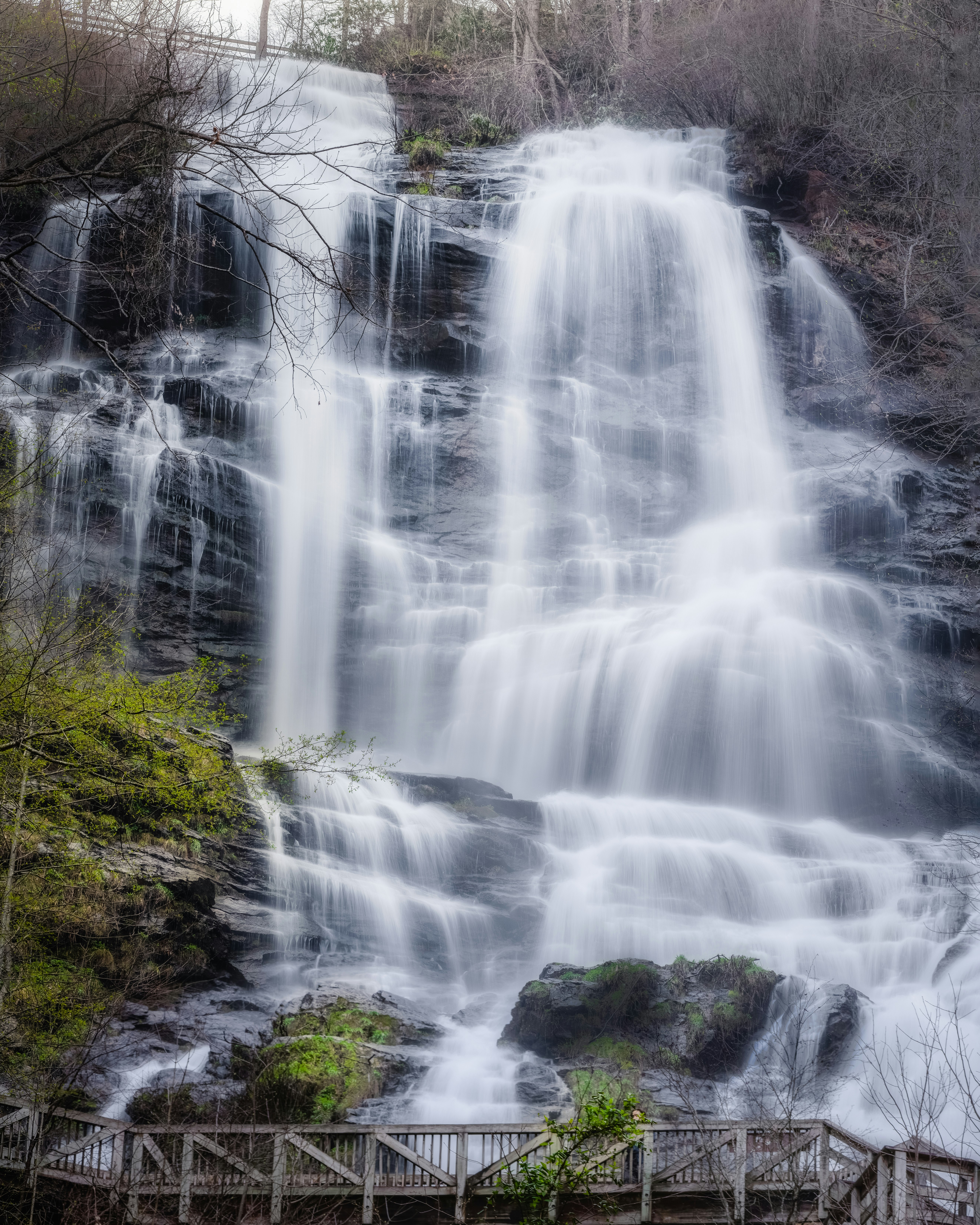 time lapse photography of waterfalls