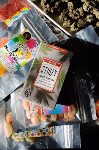 Cannabis edible product packaging with THC labeling