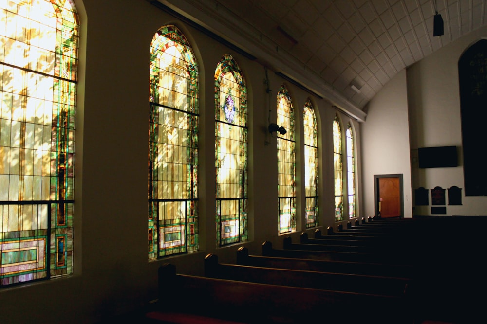 white and brown church interior