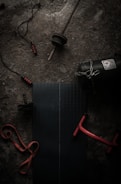 black and red power tool