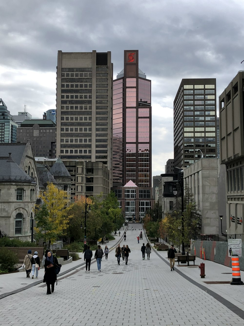 people walking on pedestrian lane near high rise buildings during daytime